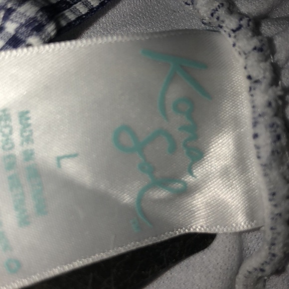 Kona Sol™ Women's Gingham Cinch Front Bikini Top - Picture 2 of 3